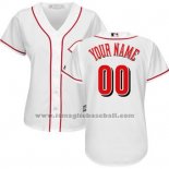 Maglia Baseball Donna Cincinnati Reds Per sonalizada Bianco